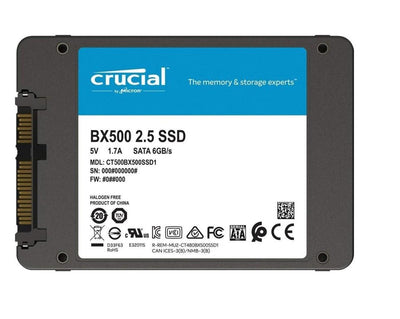 Crucial 500GB BX500 CT500BX500SSD1 2.5" 550-500 MB-S 3D NAND SATA 3 Ssd Disk