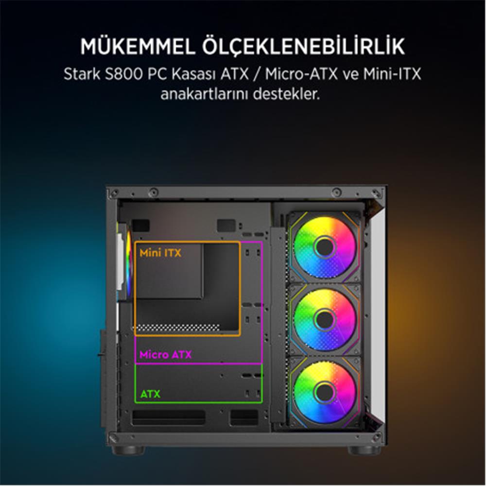 James Donkey Stark S800 4X ARGB 750W Gaming Kasa 