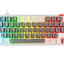 Rampage YORU MINI Gri-Beyaz Type-C Bağlantılı OUTEMU Red Swich Q Mekanik Gaming Oyuncu Klavye RGB