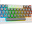 Rampage YORU MINI Gri-Beyaz Type-C Bağlantılı OUTEMU Red Swich Q Mekanik Gaming Oyuncu Klavye RGB