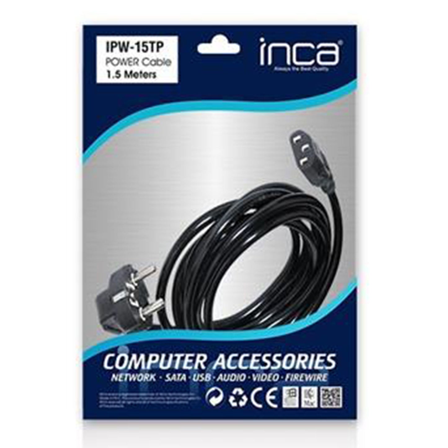 INCA IPW-15TP 1.5 Mt 0.75mm PC Power Kablosu