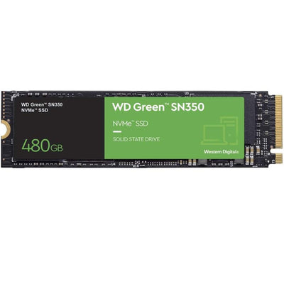 WESTERN DIGITAL WDS480G2G0C Green SN350 M.2 480GB (2400/1650MB/s) PCIe + NVMe (TLC) SSD Disk (22x80MM)