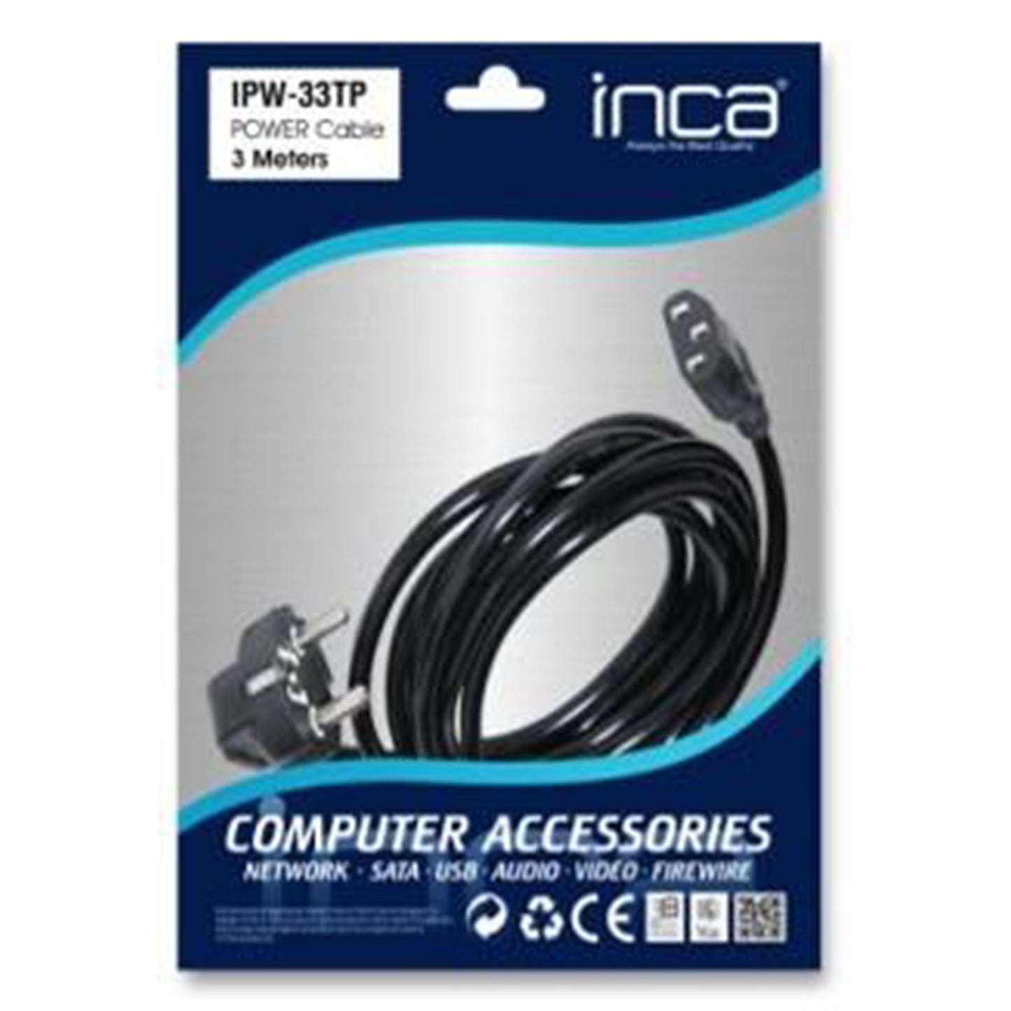 INCA IPW-33TP 3 Mt 0.75mm PC Power Kablosu