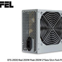 EYFEL EFS-2500 200W PEAK 250W Metalik 12cm Fanlı Power Supply