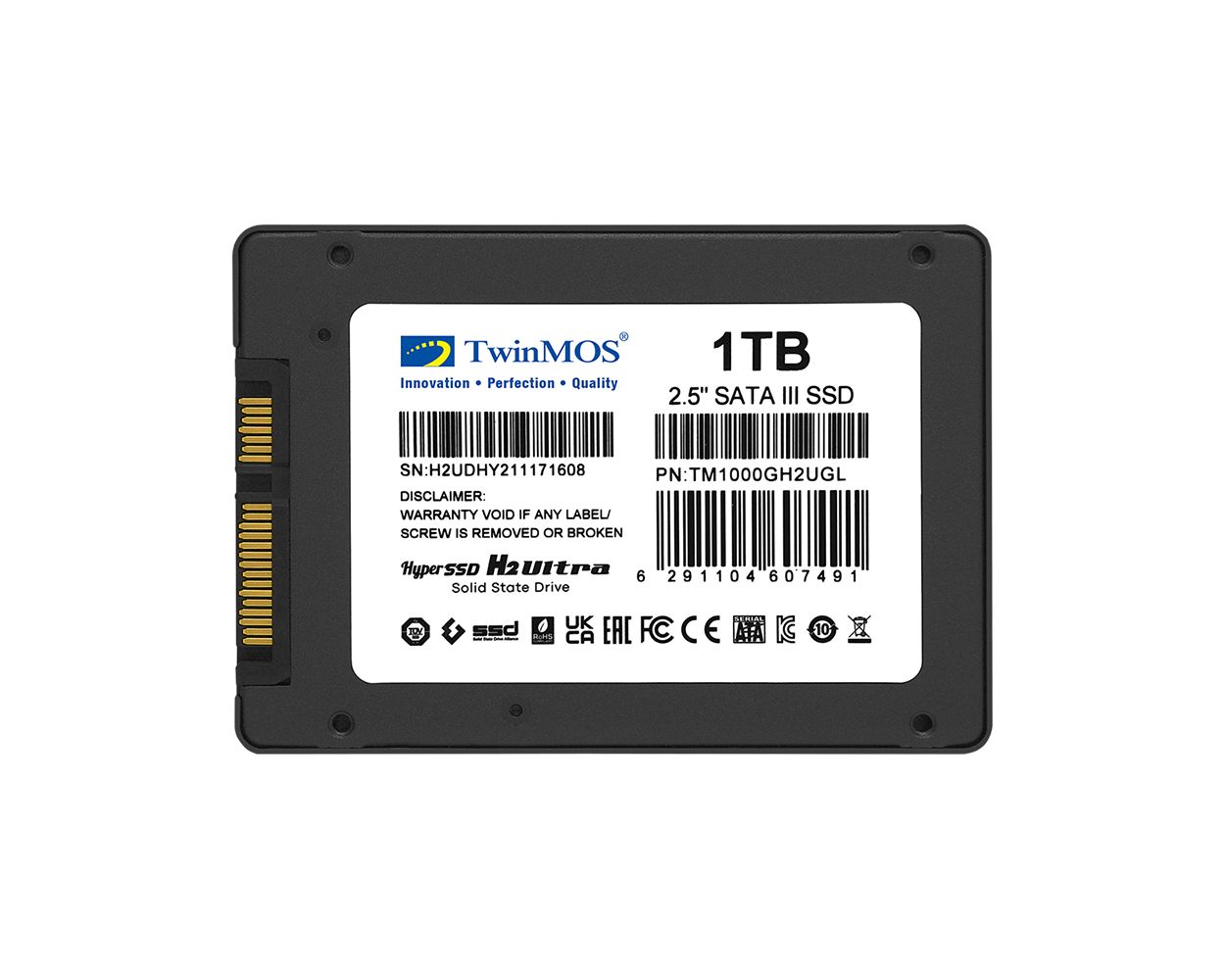 TWINMOS TM1000GH2UGL H2 ULTRA 2.5" 1TB (580/550MB/s) SATA (3D NAND) SSD Disk (Gri)