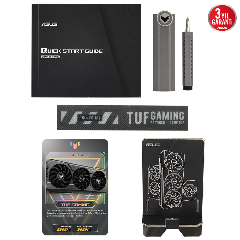 ASUS TUF-RTX4060TI-O8G-GAMING 8GB Geforce RTX4060TI GDDR6 128bit HDMI 3xDP 16x Ekran Kartı (ARGB)