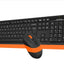 A4 TECH FG1010 Q Türkçe Kablosuz Turuncu 2000dpi Klavye+ Mouse