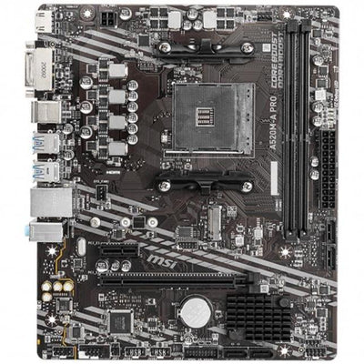 MSI A520M-A PRO A520 DDR4 (Vga Yok) GLan mATX DVI HDMI M.2 USB3.2 AM4 AMD Anakart