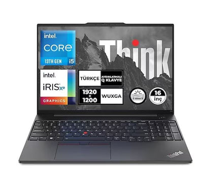 LENOVO ThinkPad E16 G1 21JQS1TT00 i5-1335U 16GB 512GB SSD O/B Intel Iris Xe 16" DOS Siyah Notebook