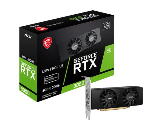 MSI RTX 3050 LP 6G OC 6GB Geforce RTX3050 GDDR6 96bit HDMI 2xDP 16x Ekran Kartı