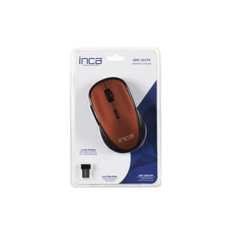 INCA IWM-395TK Nano Alıcılı Kablosuz 1600dpi Kırmızı Mouse