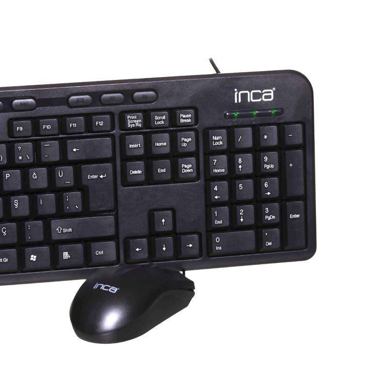 INCA IMK-375T Q Türkçe USB Multimedya Siyah Klavye+ Mouse