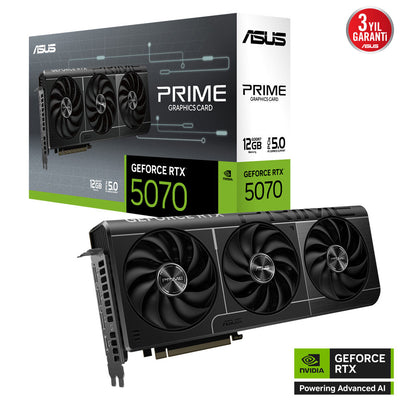 ASUS PRIME-RTX5070-12G 12GB Geforce RTX5070 GDDR7 192bit HDMI 3xDP 16x Ekran Kartı