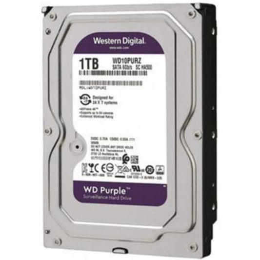 WESTERN DIGITAL WD10PURZ PURPLE 3.5" 1TB 5400rpm 64mb SATA 7/24 H.Disk