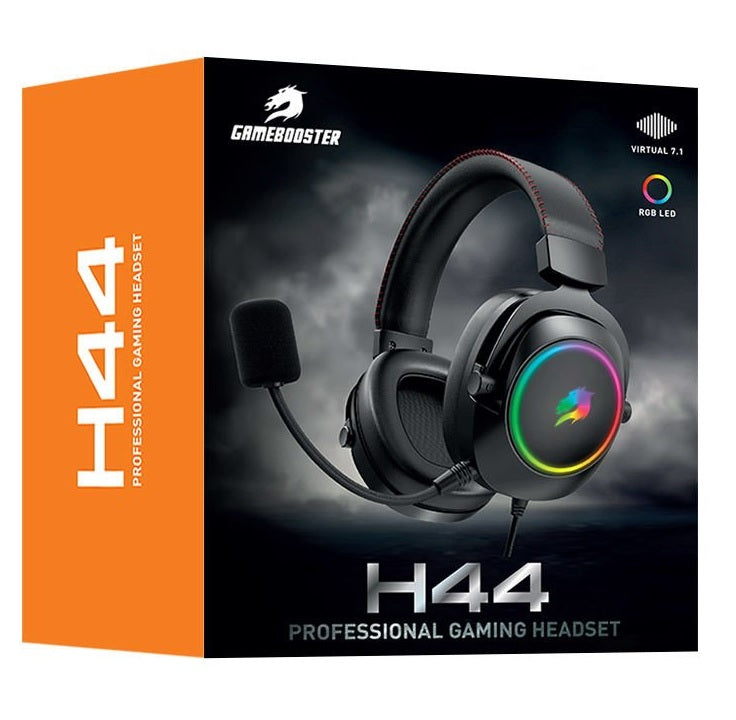 GAMEBOOSTER GB-H44 RGB USB 7.1 Profesyonel Siyah Kulaküstü Mikrofonlu Kulaklık