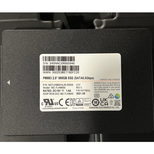 SAMSUNG MZ7LH960HAJR-00005 (PM883) SSD 2,5" 960GB Server Disk