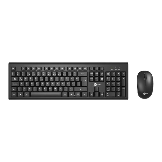 LENOVO LECOO KW200 Q Türkçe Kablosuz Siyah Klavye + Mouse Seti