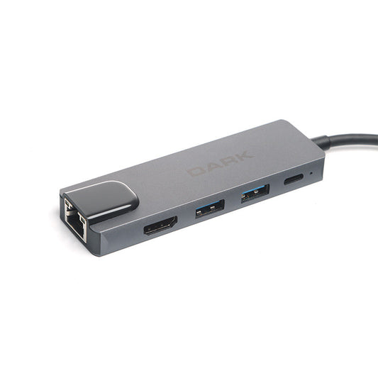 DARK DK-AC-U31X46 5'i 1 Arada USB 3.1 Type-C to Ethernet / HDMI USB 3.0 - USB 2.0 / USB-C 65W Macbook Port Çoklayıcı HUB