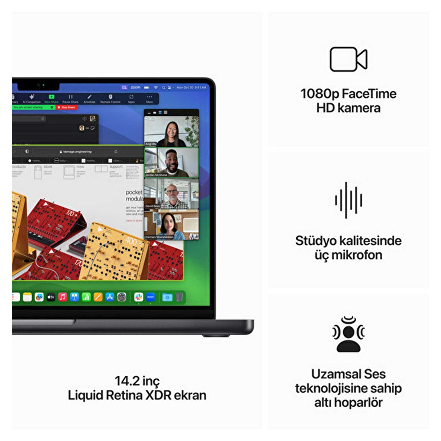 Apple MacBook Pro M3 Max MRX53TU/A 36GB 1TBSSD 14" Liquid Retina Uzay Siyahı Dizüstü Bilgisayar