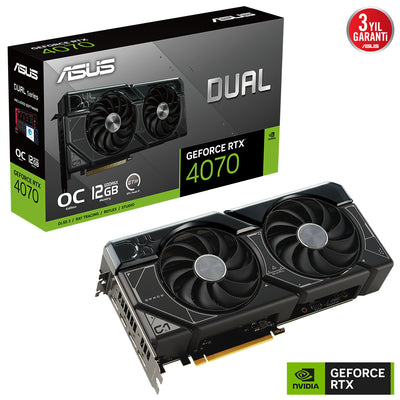 ASUS DUAL-RTX4070-O12G 12GB Geforce RTX4070 GDDR6X 192bit HDMI 3xDP 16x Ekran Kartı