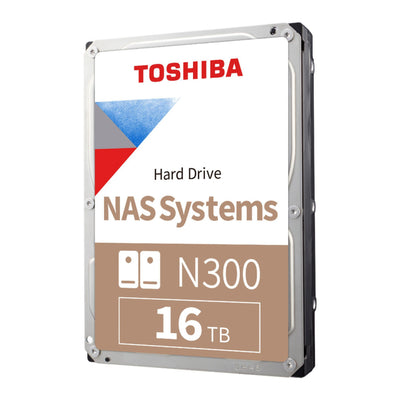 TOSHIBA HDWG51GUZSVA N300 3.5" 16TB 7200rpm 512MB Sata 7/24 NAS Harddisk