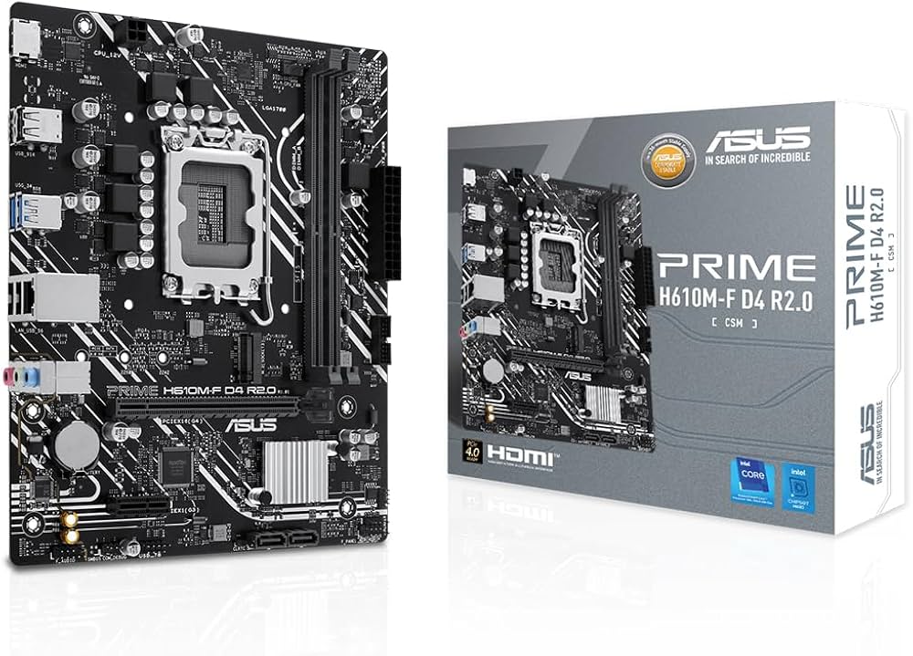 ASUS PRIME H610M-F D4 R2.0 H610 DDR4 (Vga Yok) GLan mATX HDMI USB3 M2 1700p Anakart