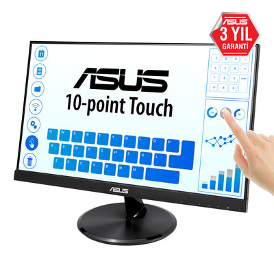 ASUS VT229H 21.5" Dokunmatik 5ms 60Hz 1920x1080 FullHD VGA HDMI Multimedya (Vesa) 10 Parmak Siyah Monitör