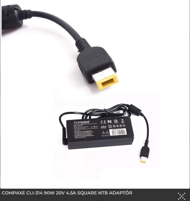 COMPAXE CLI-314 20V 4.5A Usb Uç Lenovo Notebook Adaptörü