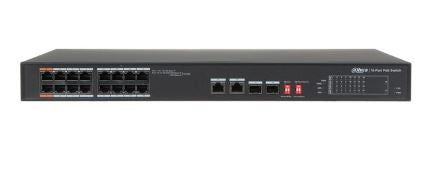 DAHUA DH-PFS3218-16ET-135 16 Port 10/100 Yönetilemez 2xCombo + 2xSFP 16 PORT POE 135W Metal Kasa