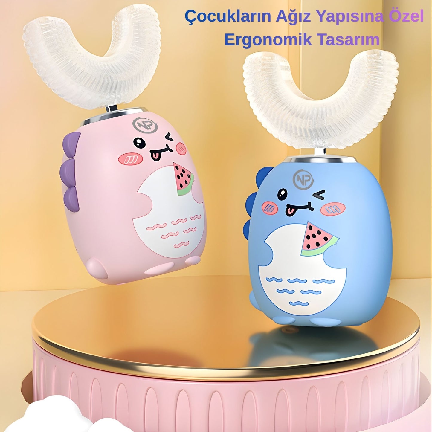 NPO 208 Şarjlı Ultrasonik 3 Modlu U Dizyan Çocuk Diş Fırçası