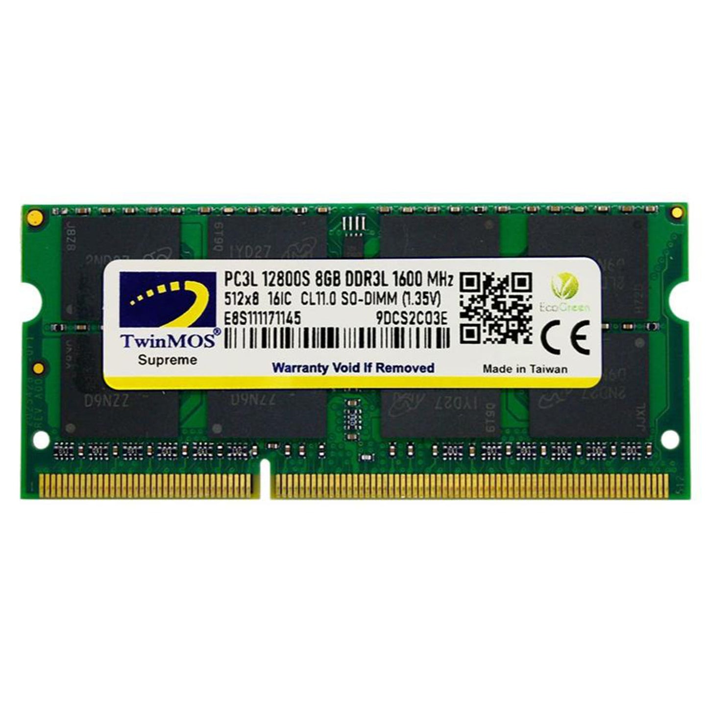 TWINMOS MDD3L8GB1600N 8GB DDR3 1600Mhz Notebook Bellek 1.35 Volt