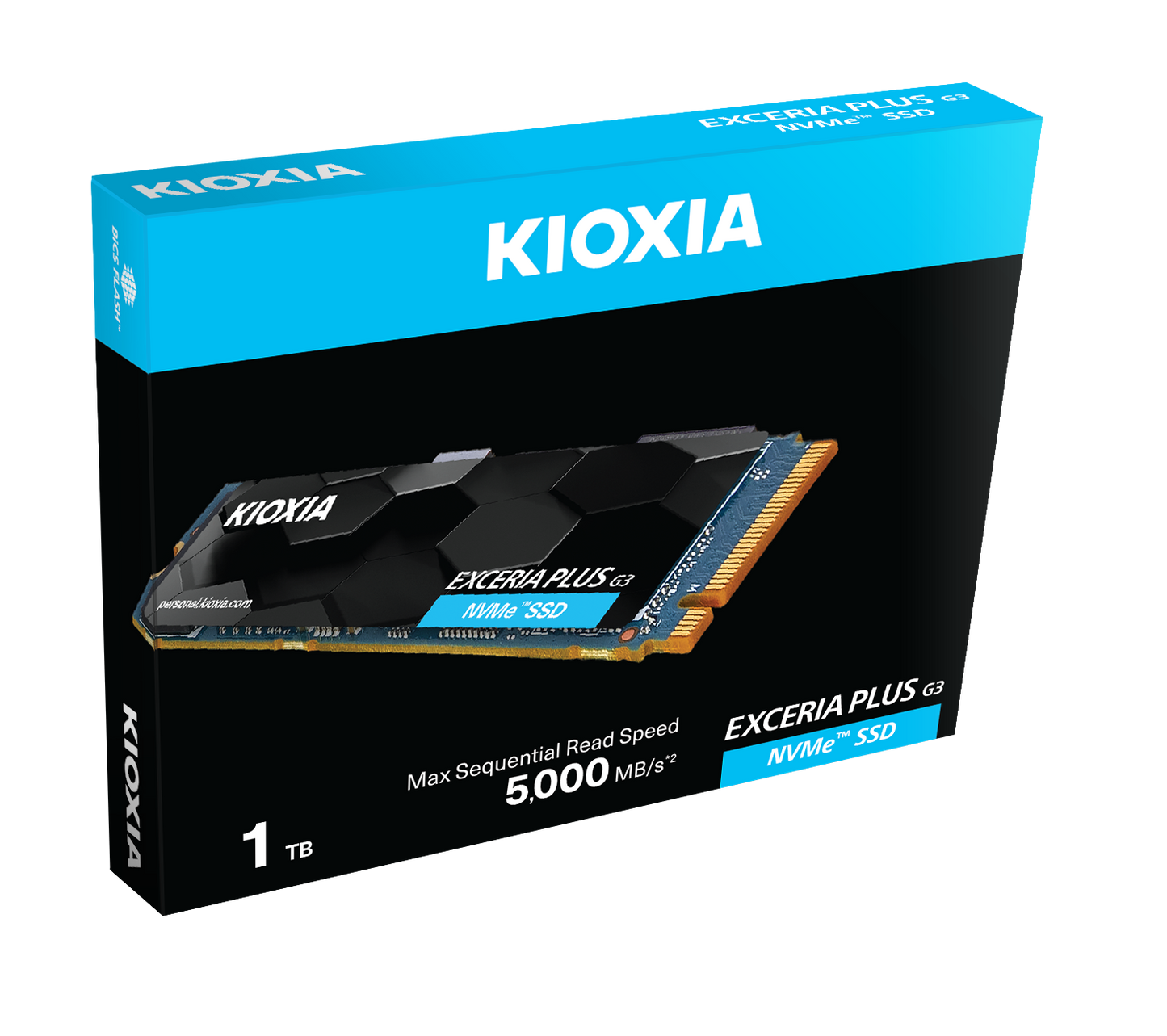 KIOXIA LSD10Z001TG8 EXCERIA PLUS G3 M.2 1TB (5000/3900MB/s) PCIe + NVMe SSD Disk (22x80MM)