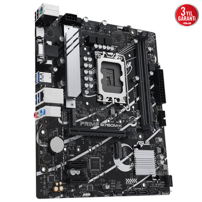 ASUS PRIME B760M-K B760 DDR5 Vga GLan 2.5G mATX HDMI M2 RGB USB3 1700p Anakart