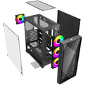 GAMEBOOSTER PB-P711B Powersız Siyah Mesh Panel Mid Tower ATX Kasa