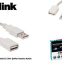 S-LINK SL-UE140 20 Mt USB 2.0 USB Uzatma Kablosu Şeffaf