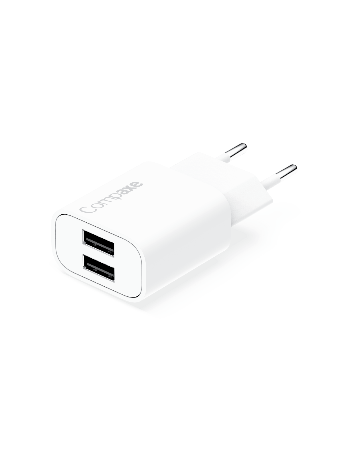 COMPAXE CTA-521D 10W 5V 2.1A ÇİFT USB ADAPTÖR Beyaz KABLOLU SET