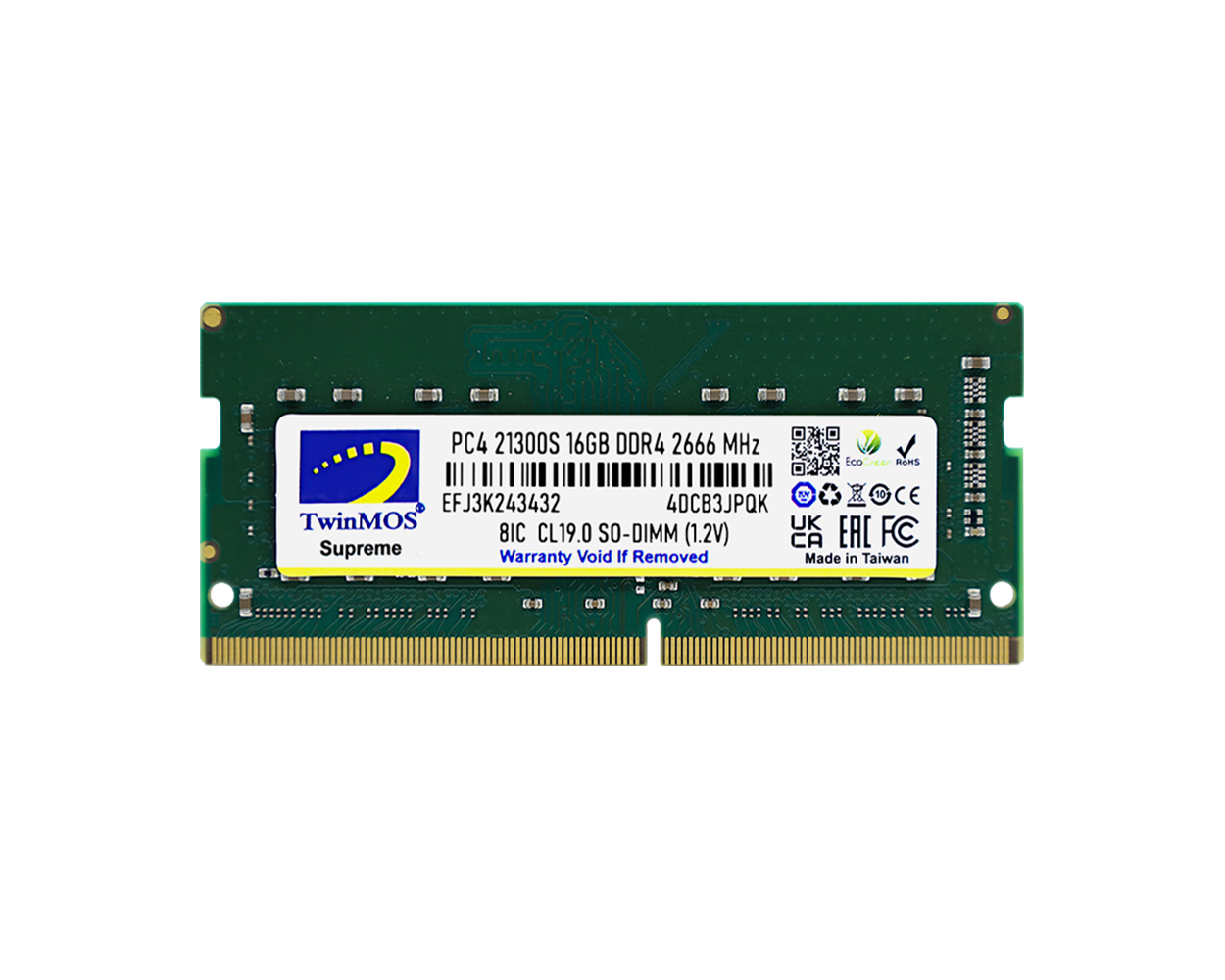 TWINMOS MDD416GB2666N 16GB (Tek Parça) DDR4 2666Mhz Notebook Bellek