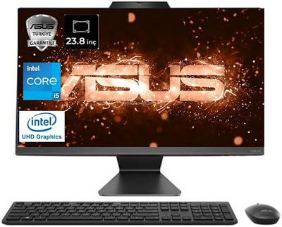 ASUS A3402WBAK-I58512B0D i5-1335U 8GB 512GB SSD O/B Iris Xe 23.8" Siyah DOS All in One PC