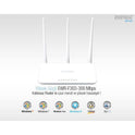 EVEREST EWR-F303 4 Port 300mbps 3xAnten Kablosuz Router