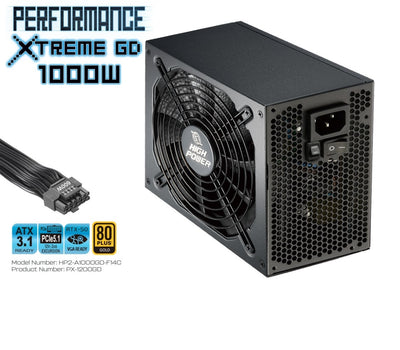 HIGH POWER HP2-A1000GD-F14C 1000W 80+ Gold Siyah PCIe 5.1 Power Supply