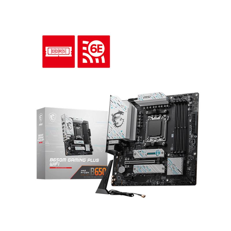 MSI B650M GAMING PLUS WIFI DDR5 6400MHZ 1XHDMI 1XDP 2XM.2 USB 3.2 AM5 MATX (AMD AM5 8000/ 7000 SERIS ISLEMCI UYUMLU )