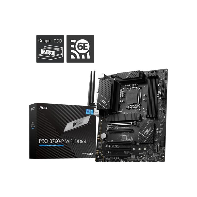 Msi Pro B760-p Wifi Ddr4 4000mhz 1xhdmi 1xdp 2xm.2 Usb 3.2 Atx 1700p (12. / 13. Ve 14. Nesil Islemci Uyumlu)