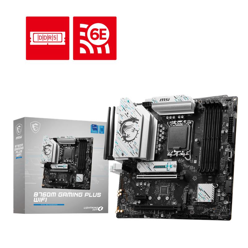 Msi B760m Gaming Plus Wifi Ddr5 6800mhz 2xhdmi 2xdp 2xm.2 Usb 3.2 Matx 1700p (12. / 13. Ve 14. Nesil Islemci Uyumlu) 