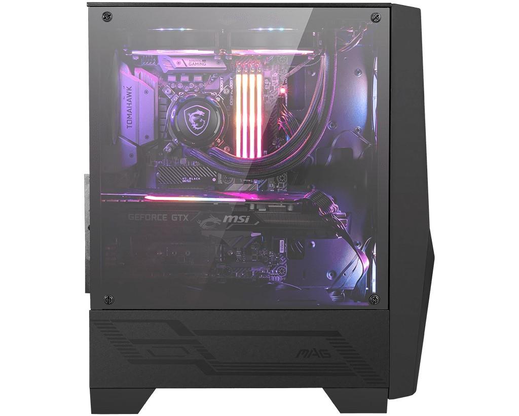 Msi Mag Forge 100r Temperli Cam Argb Psu Yok 2x120mm 1x120mm Gaming Bilgisayar Kasasi Siyah