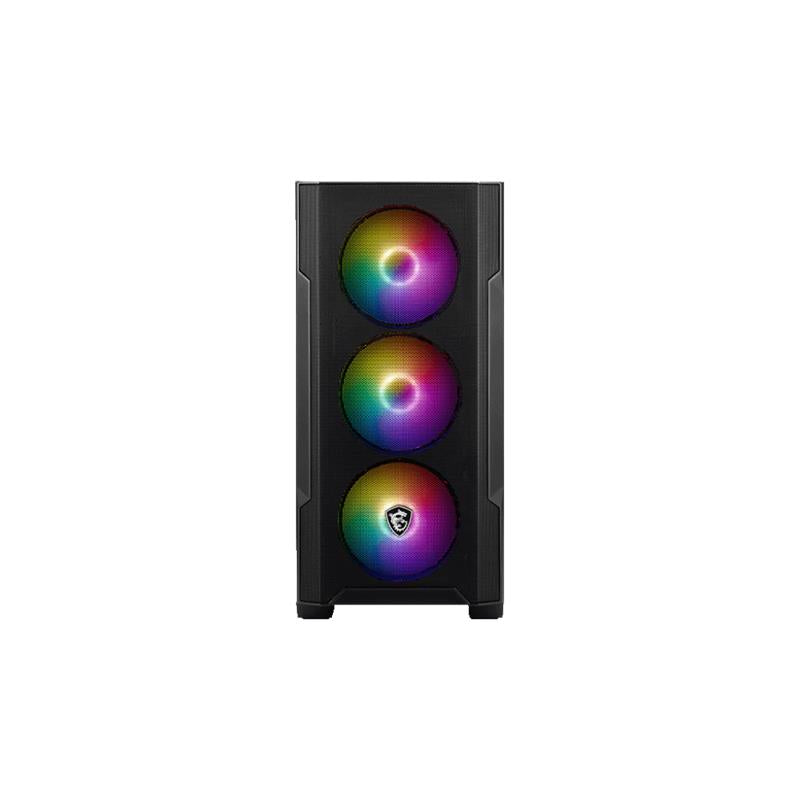Msi Mag Forge M100r Temperli Cam 3x120mm 1x120mm Argb Fan Psu Yok Matx Gaming Siyah Kasa