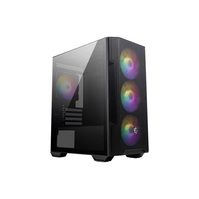 Msi Mag Forge M100r Temperli Cam 3x120mm 1x120mm Argb Fan Psu Yok Matx Gaming Siyah Kasa