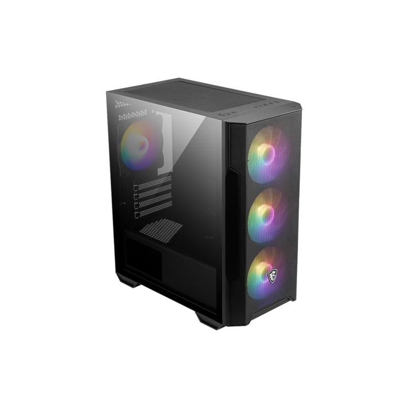 Msi Mag Forge M100r Temperli Cam 3x120mm 1x120mm Argb Fan Psu Yok Matx Gaming Siyah Kasa