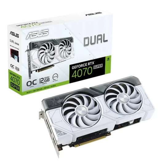 ASUS DUAL-RTX4070S-12G-WHITE SUPER 12GB Geforce RTX4070S GDDR6X 192bit HDMI 3xDP 16x Ekran Kartı (Beyaz)