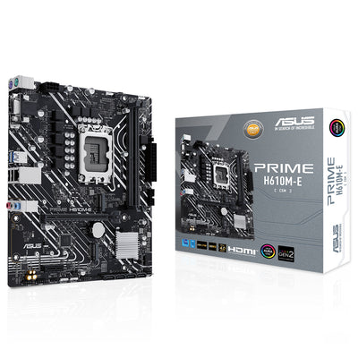 ASUS PRIME H610M-E D4-CSM H610 DDR4 Vga GLan mATX HD DP M2 RGB US3.2 1700p Anakart