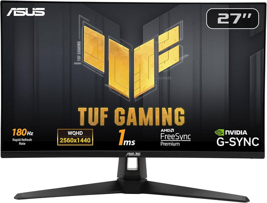 ASUS VG27AQ3A TUF Gaming 27" LED IPS 1ms 180Hz 2560x1440 QHD 2xHDMI DP Multimedya (Vesa) AMD Free. Pre. G-SYNC Siyah Mon